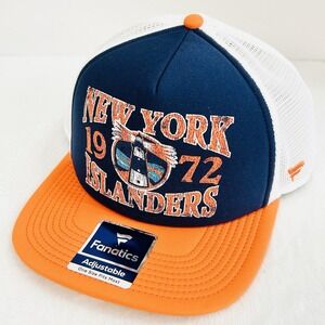 Fanatics New York Islanders Vintage Foam Hat Cap Adjustable Snapback Blue‎ NHL